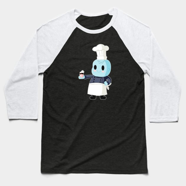 CUTE PASTRY CHEF Baseball T-Shirt by droidmonkey